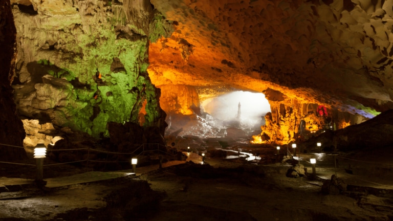 illuminated-walking-path-inside-thien-cung-cave