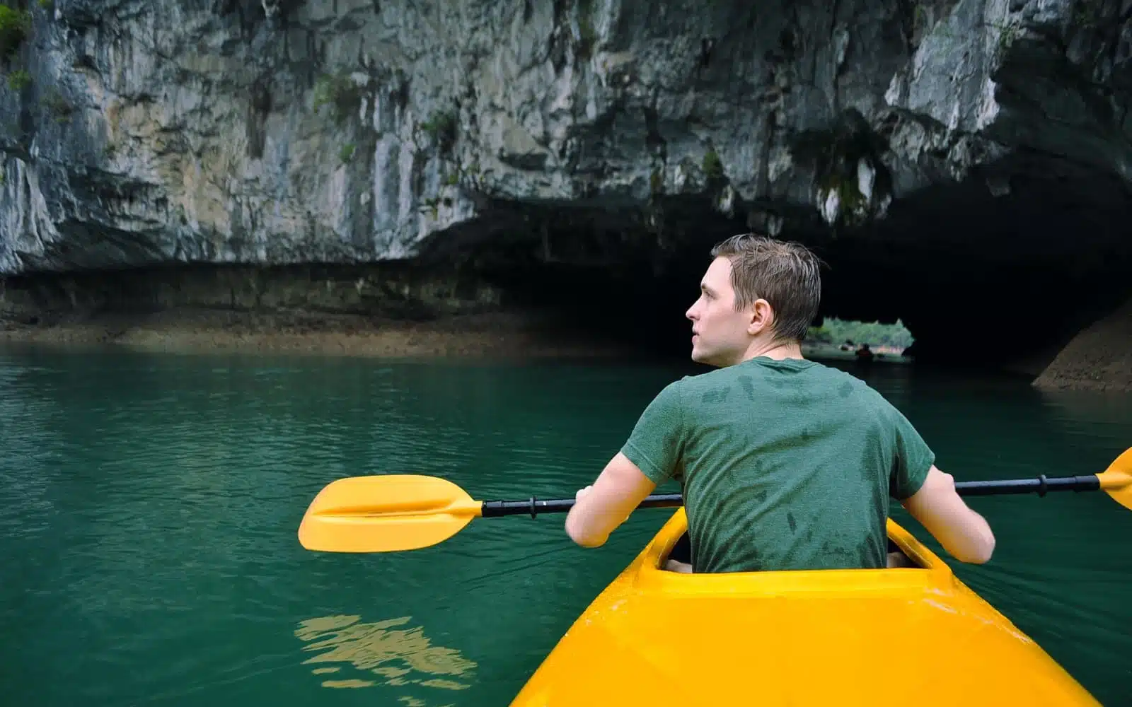 kayaking ha long bay exploring hidden sea caves