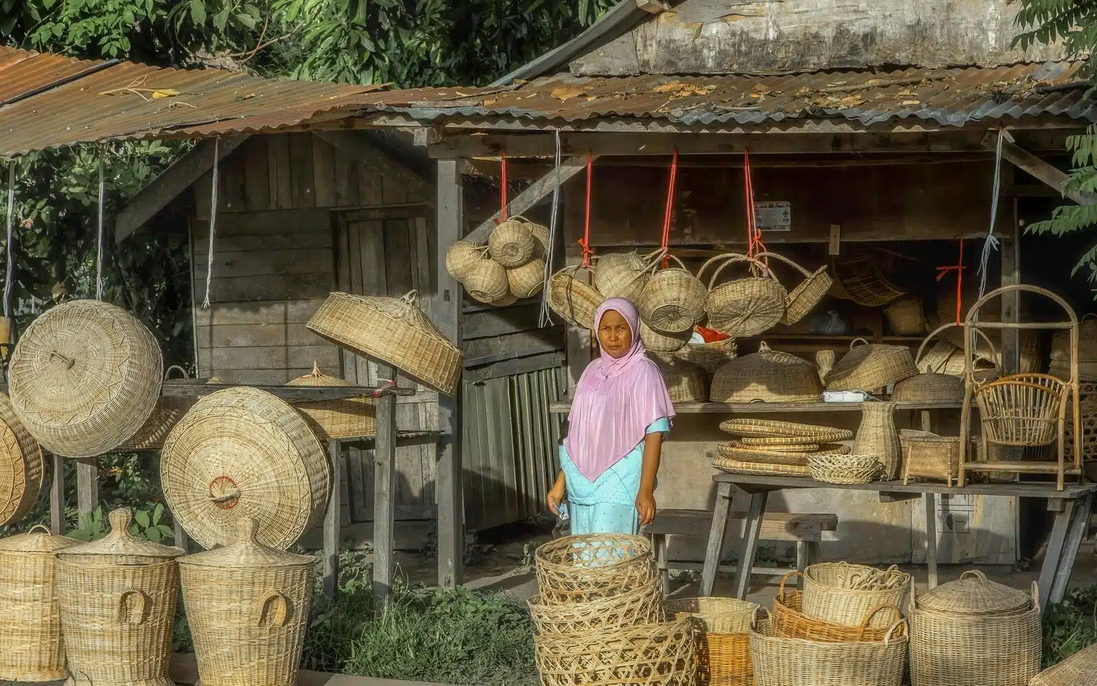 personal shopper indonesia traditional rattan baskets